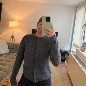 H&M grey knit cardigan
